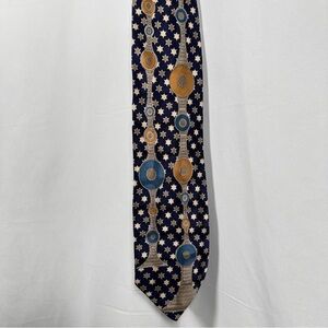 Vitaliano Luiselli Silk Tie — Geometric “Star” Print — Classic Width (~3.75”)